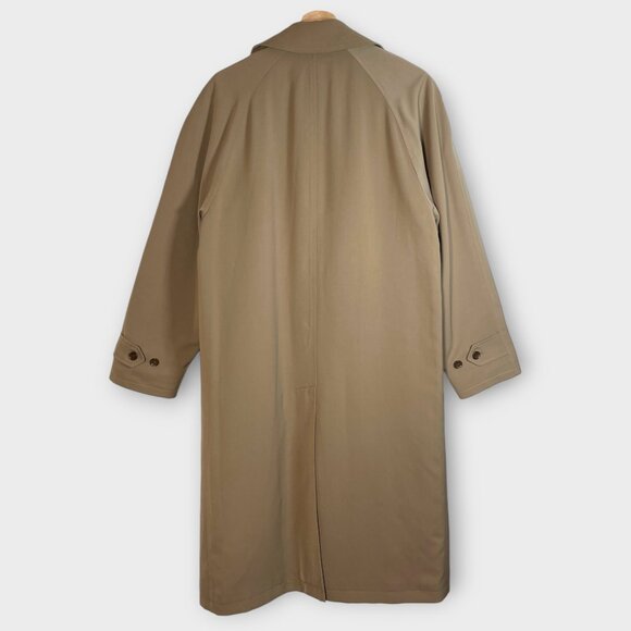 Sanyo Trench Coat Mens 38R Tan Pockets Japan Designed Removable Liner EUC - Picture 3 of 16
